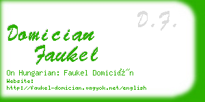 domician faukel business card